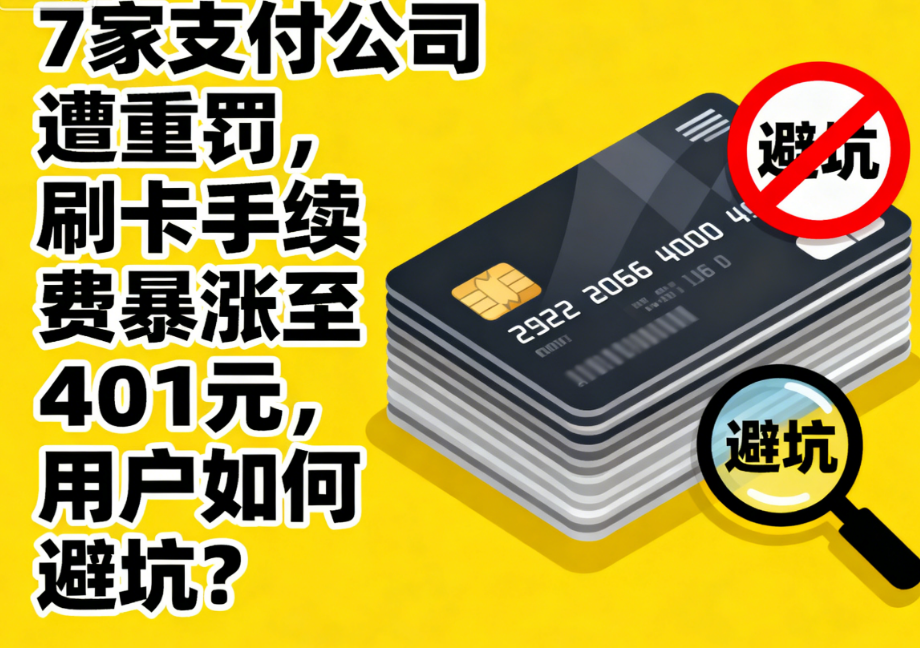 鲲鹏：7家支付公司遭重罚，刷卡手续费暴涨至401元，用户如何避坑？